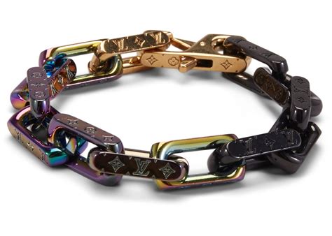 louis vuitton chain bracelet engraved monogram colors|louis vuitton keep it bracelet.